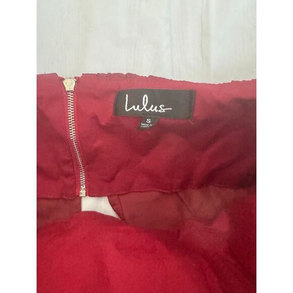 Lulus Burgundy Off Shoulder Top Size S - Picture 3 of 6